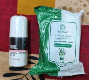 New Thrive Underarm Lightening Roll On & wipes