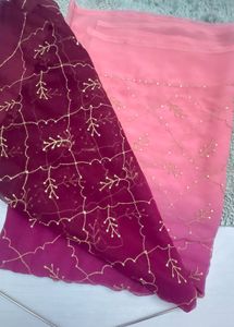 Stunning Ombre Embellished Saree