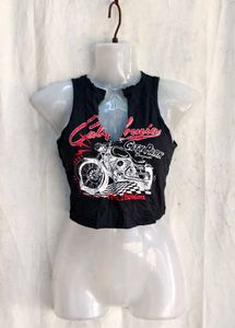 8410. Goth Motorcycle Graphic Tank Top