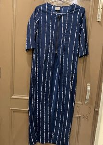 Stylish Blue Striped Long Kurta