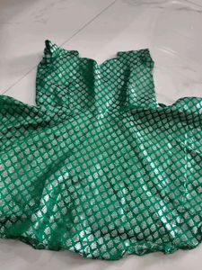 Green Brocade Blouse