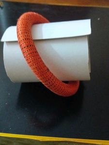 Orange Embellished Bangle