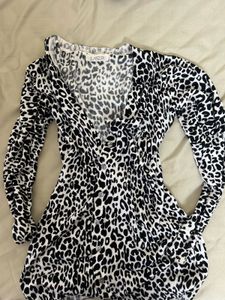 Leopard Print Button-Up Cardigan