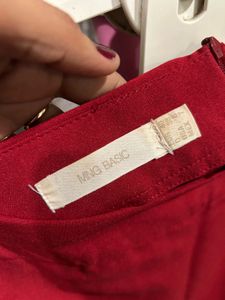 Mango Red Mini Skirt