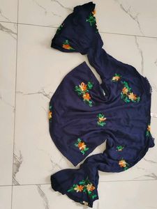 Embroidered Navy Blue Ethnic top
