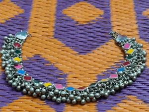 Boho Multicolor Anklet with Bells