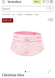Christian Dior Pink Toile de Jouy Visor