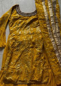 Sparkling Mustard Yellow Lehenga Choli Set