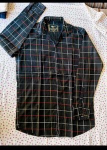 Men's Checked Long Sleeve Shirt L size