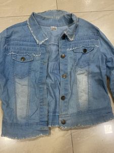 Denim Used Girls Jacket To Clear Wardrobe