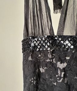 black lacy y2k vneck mesh top