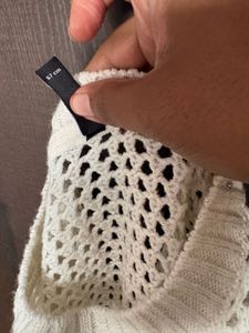 Crochet Knit Long Sleeve Top