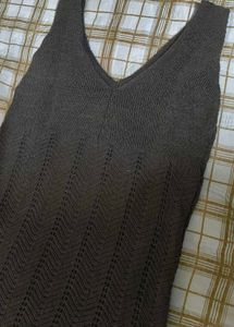 Chic Knitted V-Neck Sleeveless Dress