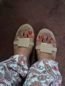 Madam Tanya Clear Strap Slides