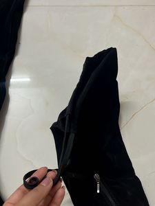 Size 36 Black Suede Over-the-Knee Boots