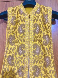 yellow jacket dress (ethnic gown) suit
