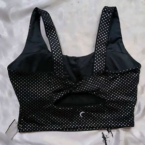 Sparkly Black Crop Top