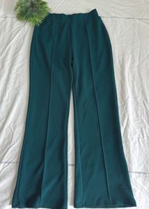 Teal Wide-Leg Pants