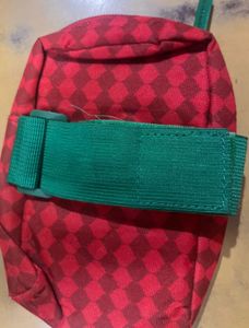 DeRucci Red Checkered Pouch