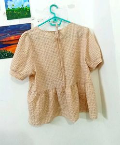 Chic Textured Peplum Top
