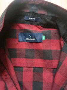 Never worn Men's Red &amp; Black Checkered Shirt