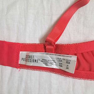 Sexy Red Lace Underwire Bra