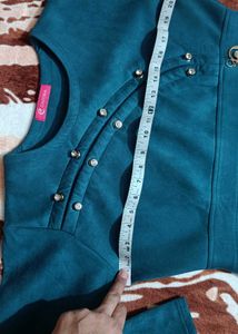 New Kashmiri Peacock Color Kurta