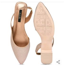 Sparkling Rose Gold Pointed Toe Heels