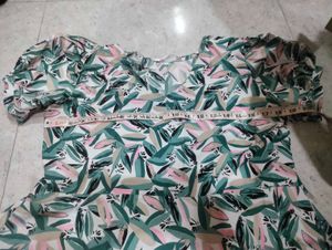 leafy patterned designed frock