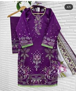 Vibrant Purple Embroidered Kurta Set