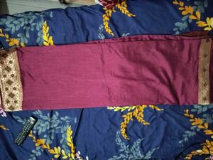 Maroon Saree with Gold Border