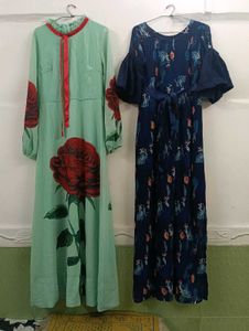 2-Elegant Floral Maxi Dresses