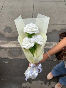 Handmade Crochet Rose Bouquet