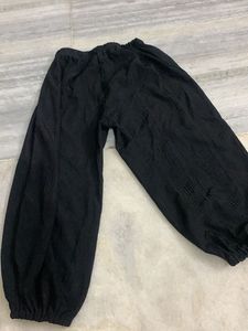 Black Crinkle Palazzo Pants