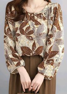 Oversized Women's Kurta with Leaf Print 🍁🍂