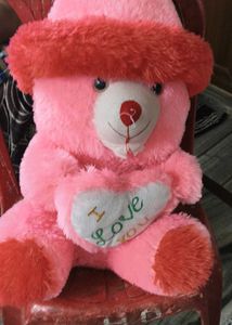 Pink Teddy Bear with Hat