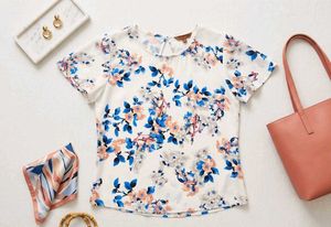 Floral Print Short Sleeve Top