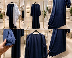 Elegant Navy Blue Abaya for kids
