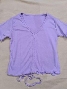 Women's Korean Drawstring Crop Top