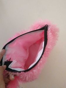 Pink Fuzzy Shoulder Bag
