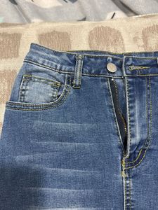 Blue Denim Mini Skirt