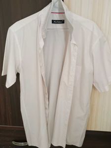Classic Men's Short Sleeve White Shirt
