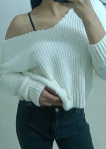 Aesthetic Off Shoulder Sweater