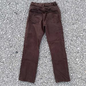 Zara brown straight jeans
