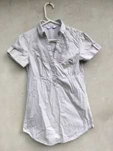 Lightweight Collared Tunic Top