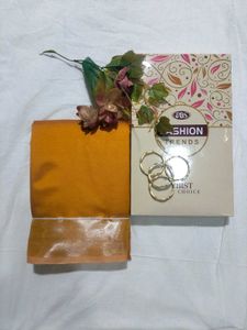 New Mustard Yellow Saree