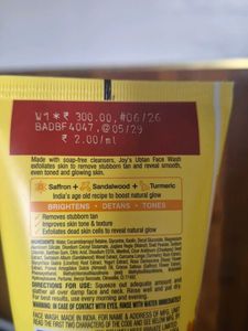 Joy Ubtan Tan Removal Face Wash