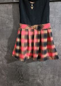 Girls Pink Party And Casual Wear Dress