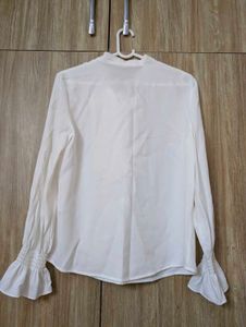White Bow Neck top