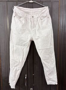 Stylish White Mom Denim Jeans